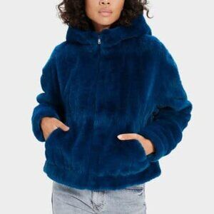 UGG Mandy Faux Fur Hooded Jacket Size XS